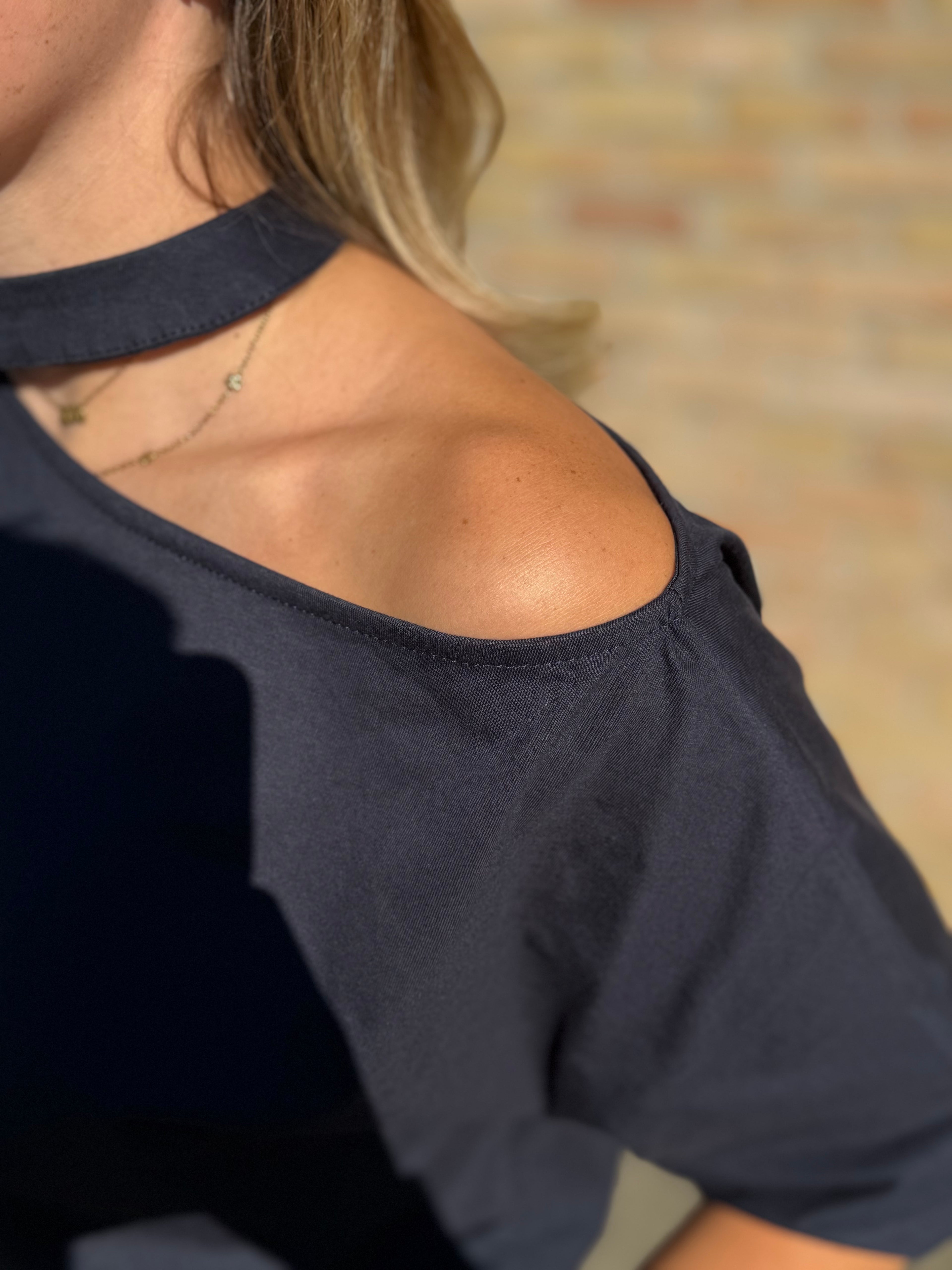 Celia t-shirt - bruin / navy