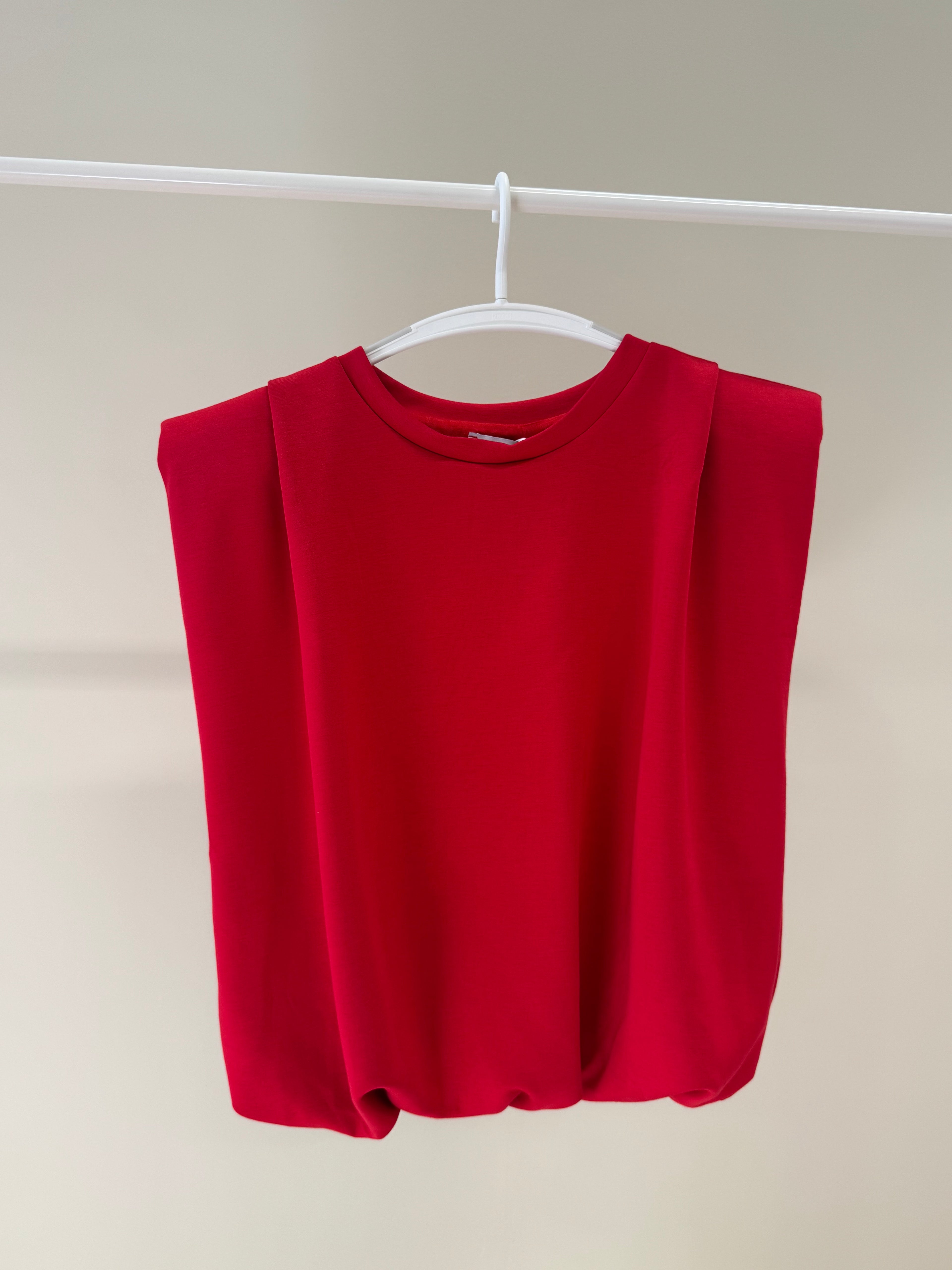 Valerie top - rood/grijs