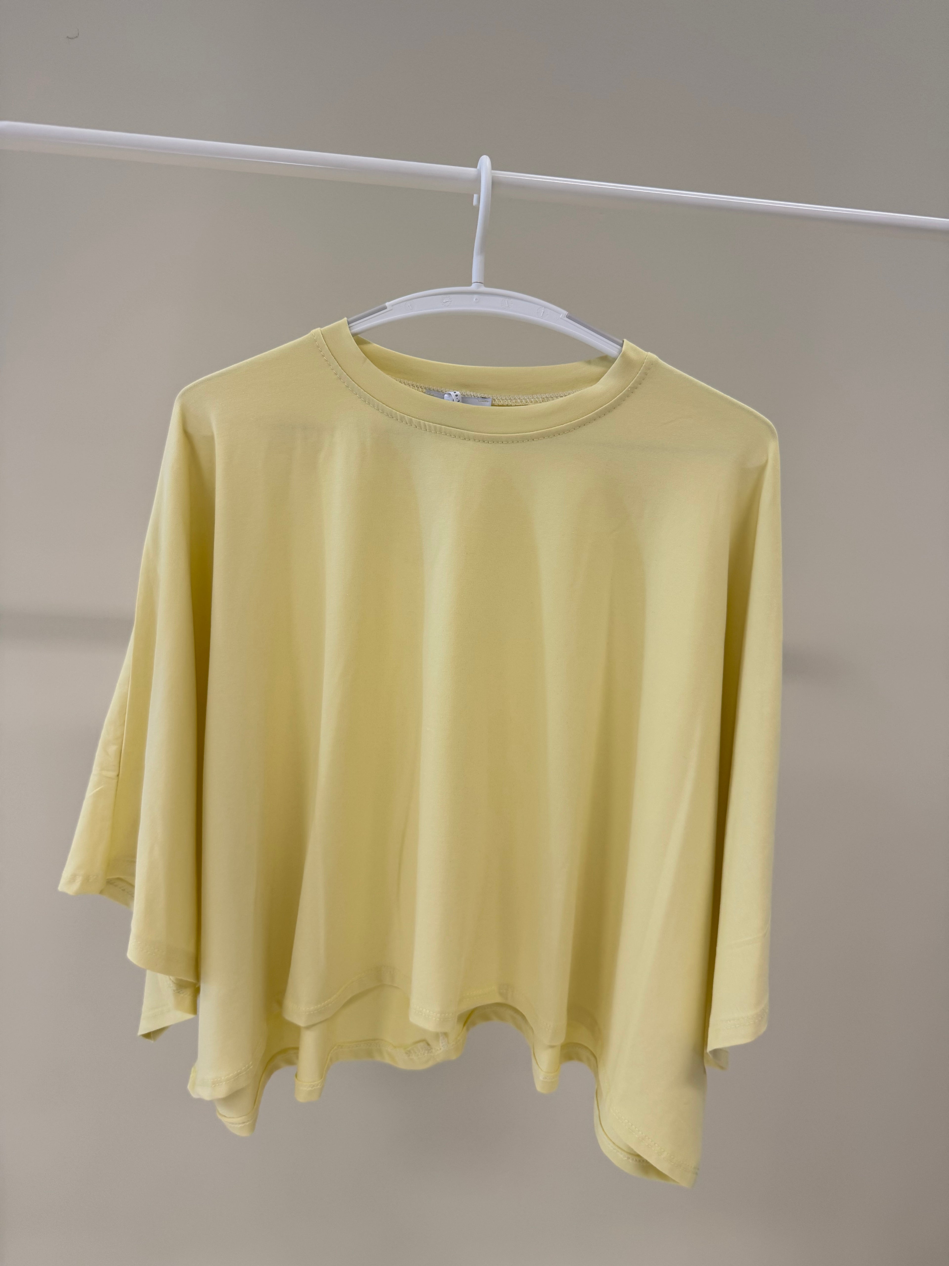 Elina top - geel/grijs/navy