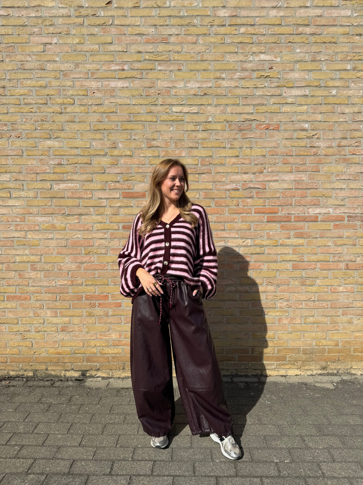 Lotte vest - Bordeaux / Bruin