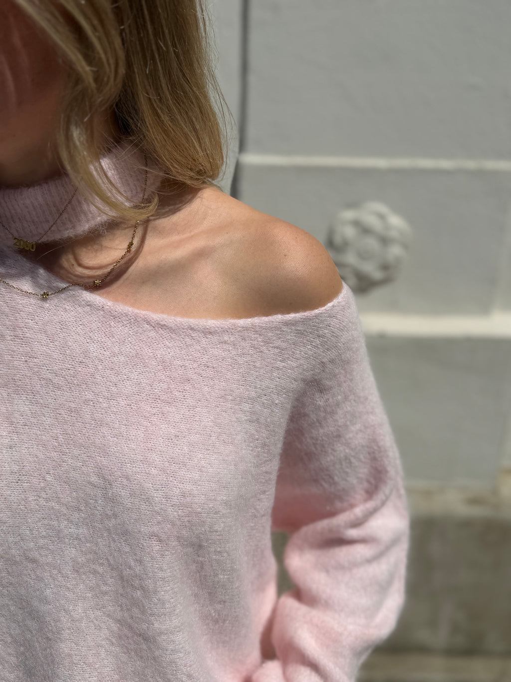 Siena trui - Roze / Wit