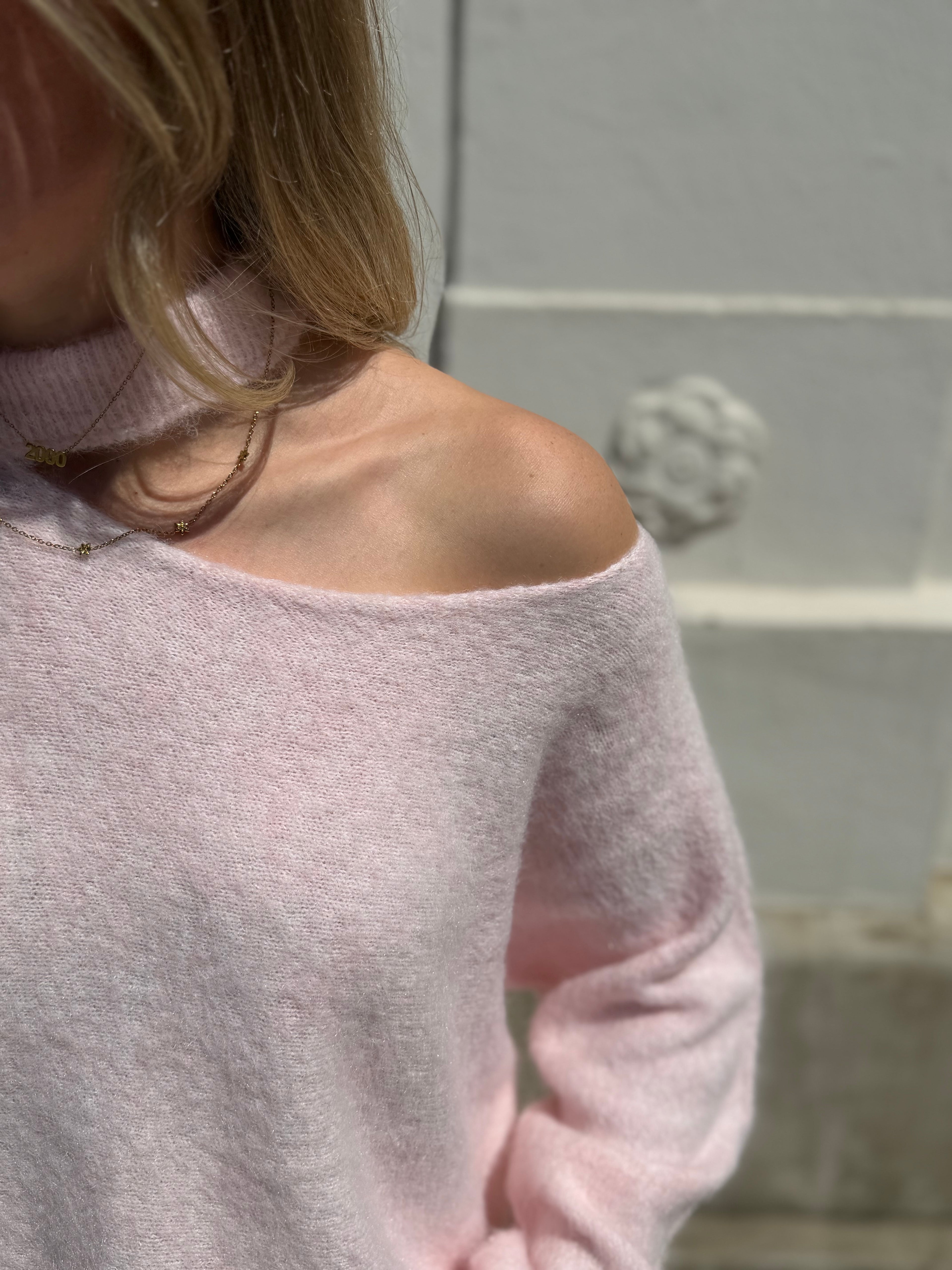 Siena trui - Roze / Wit