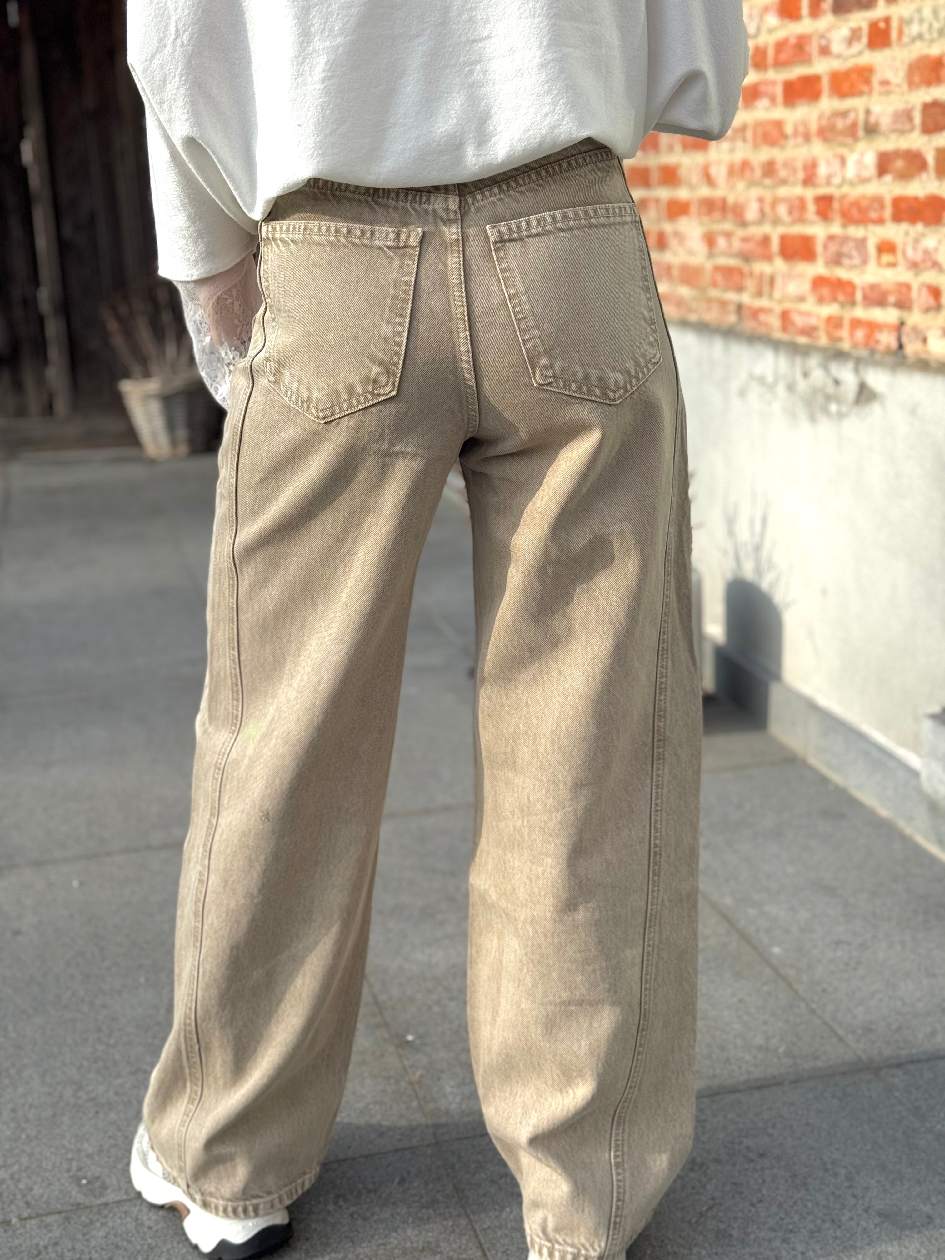 Mare high waist jeans - beige
