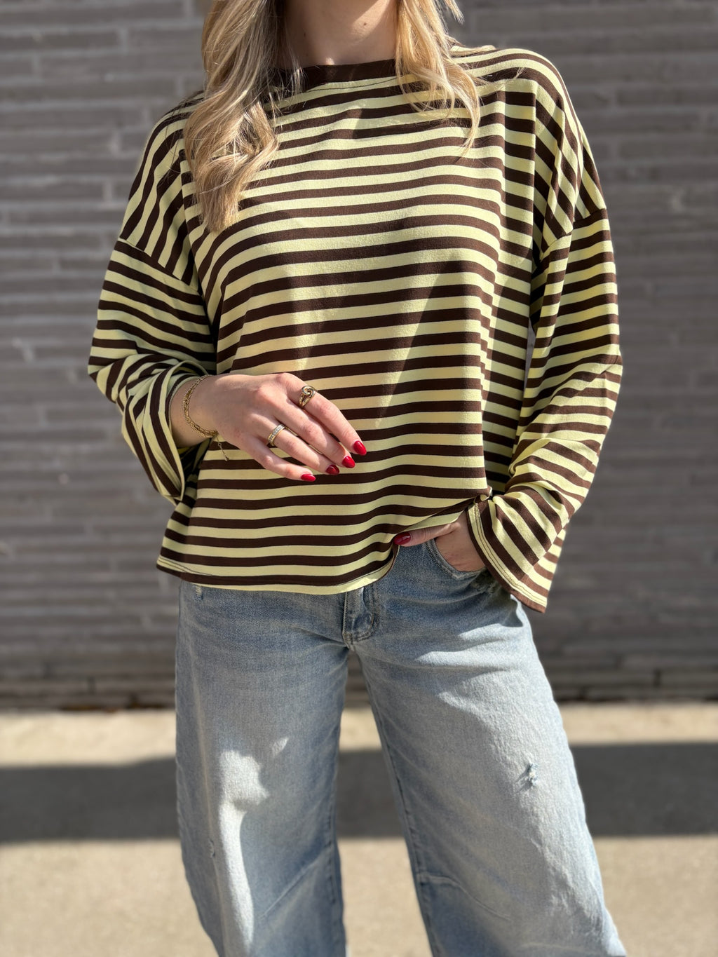 Elise t-shirt - geel bruin