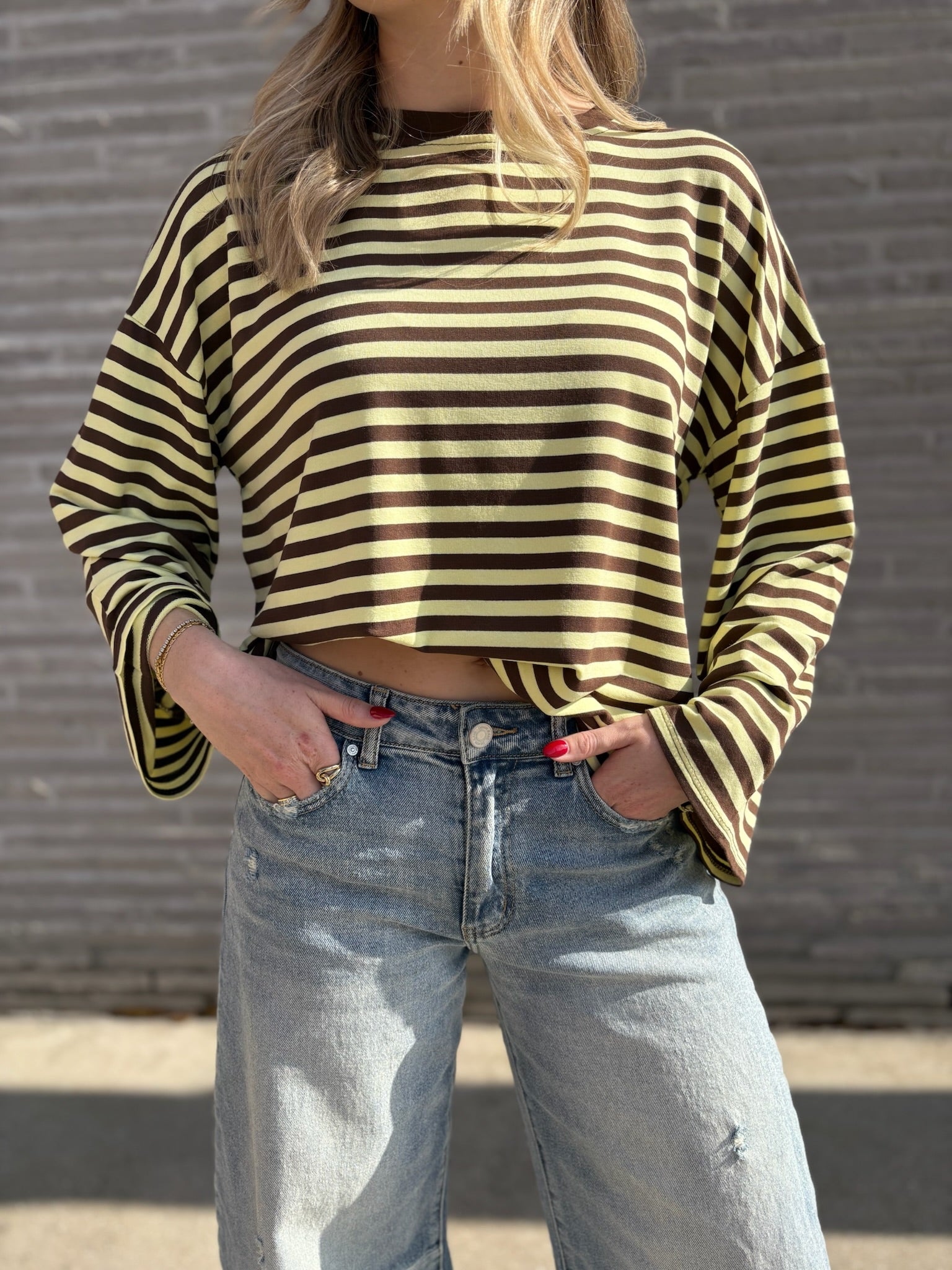 Elise t-shirt - geel bruin