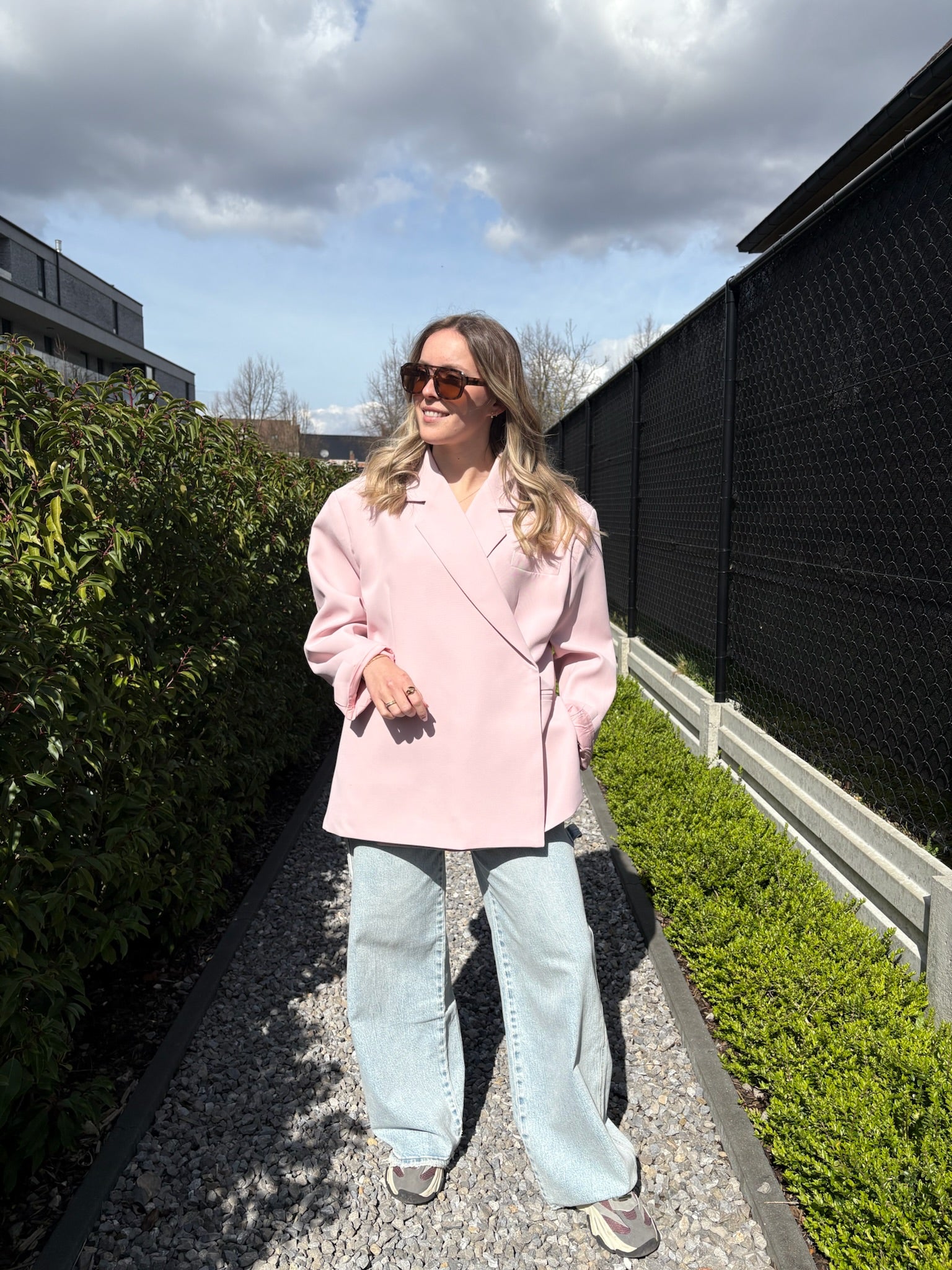 Celeste blazer - lichtroze
